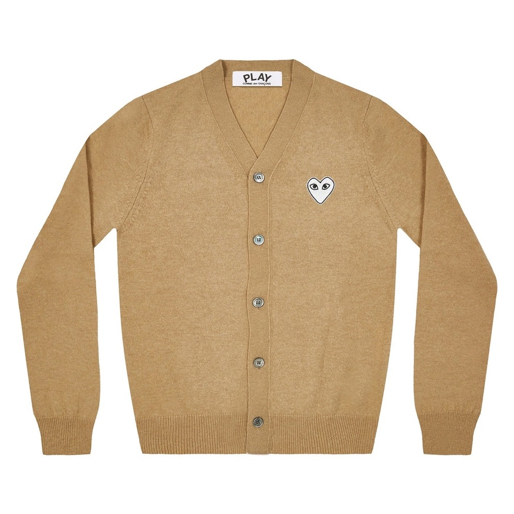 Men's Camel Cardigan Sweater